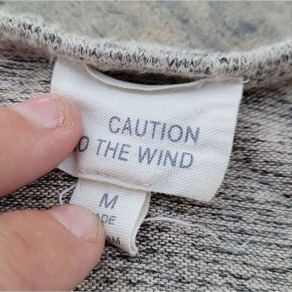 Anthro Caution to the Wind Bell Sleeve Tie Front Sweater Medium - Picture 2 of 7